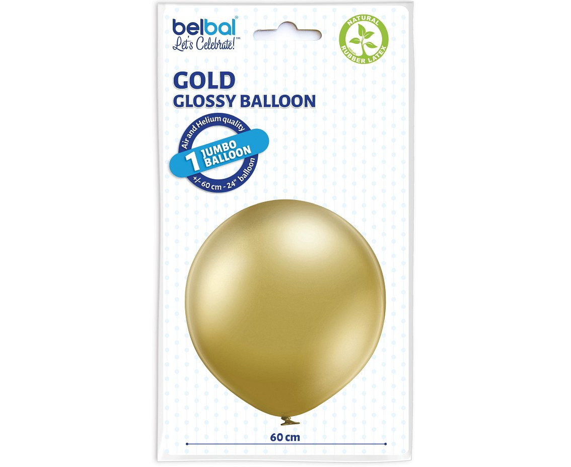 Balloons Belbal 24", B250-600, glossy gold, 5pcs
